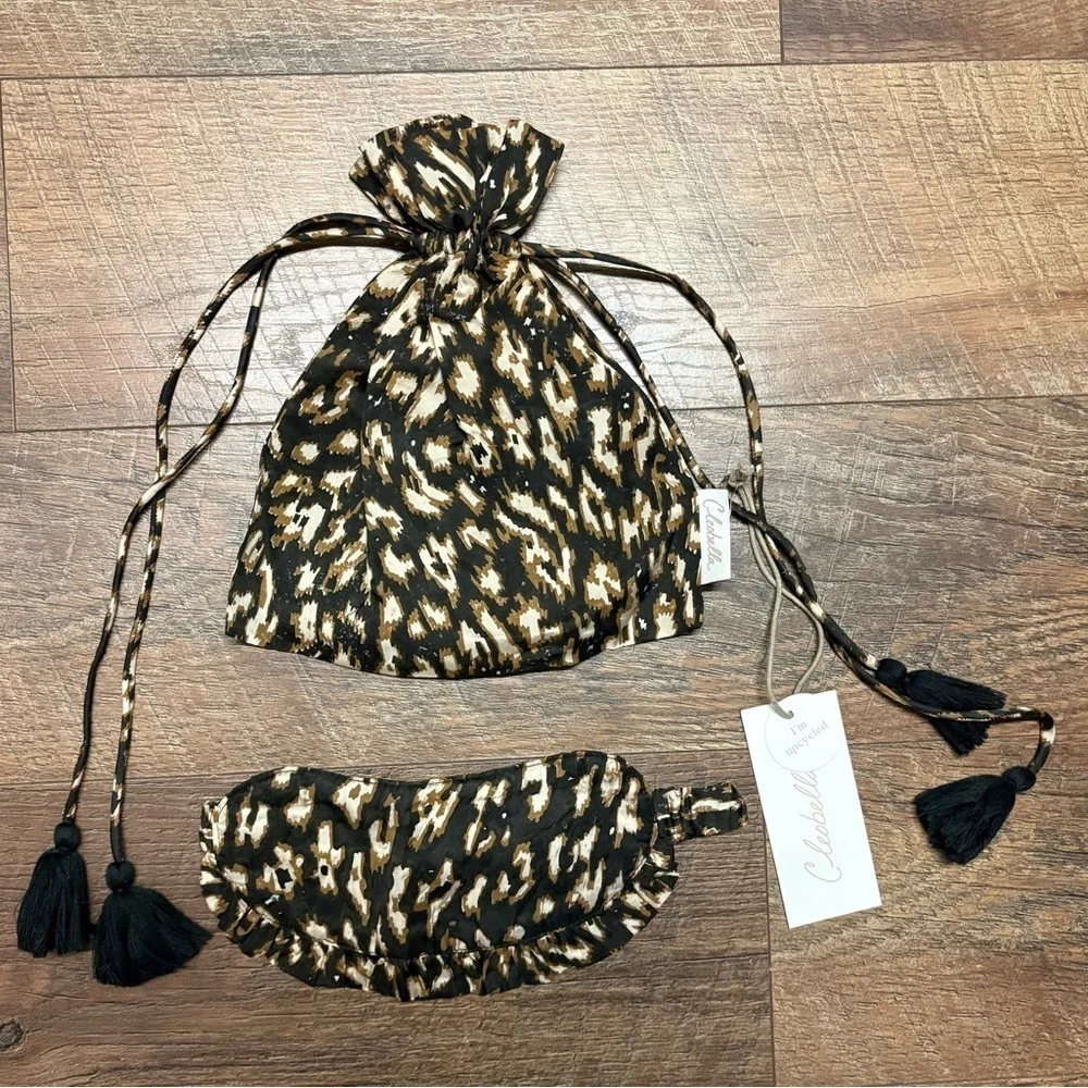 NWT Cleobella Sleep Mask And Drawstring Bag